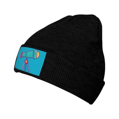 QIZYOQA Binoculars Beanie Hat for Men Women Winter Knit Cuffed Beanie Unisex Skull Caps Black