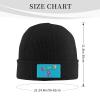 QIZYOQA Binoculars Beanie Hat for Men Women Winter Knit Cuffed Beanie Unisex Skull Caps Black view 3