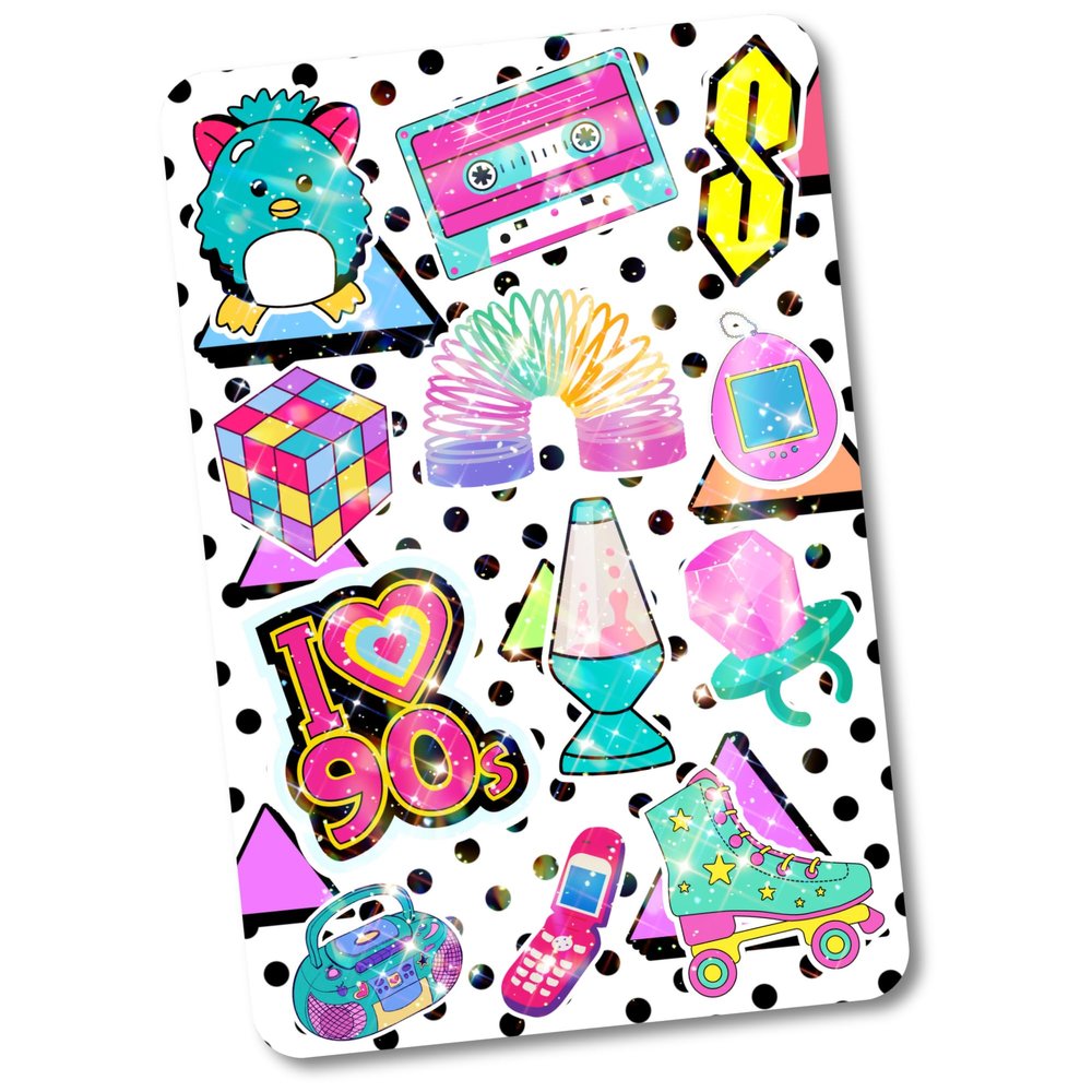 Clear Case Insert for Kindle | Bookish Card Insert for E Reader | Cardstock Paper Insert | Booktok Stickers Case Insert | 90's Stickers | Book Lover Gifts (Kindle 12th Generation PAPERWHITE 7")