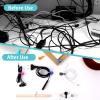 JIYIN Magnetic Cable Ties, 8PCS Silicone Magnetic Cable Ties & Clips Cord Organizer Reusable Cord Twist Ties, USB Magnet Strap Ties for Wire Organizing Bookmark Whiteboard Fridge Magnets Storage view 4