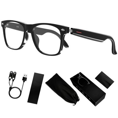 Gsnagole Smart Glasses Listenable Songs, Smart Wireless Headphone Sunglasses,Sunglasses for Women & Men(Full frame transparent smart glasses)