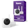 Roku Outdoor Camera for Home Security - IP65 Weather Resistance Wireless Security Camera with 1080p HD Night Vision, Compatible with Alexa & Google, Motion Detection White (Renewed) view 1