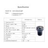 wangzhch 8MP 2.1mm CCTV Lens 1/2.7" Inch No-Distortion F2.2 M12 Mount with 650nm IR Filter for Surveillance IP Camera view 4