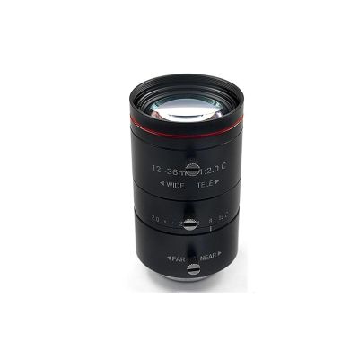 wangzhch 3MP CCTV Lens 12-36mm Varifocal 1/1.8" C Mount F2.0 FA/Machine Vision Lenses HD Manual Iris
