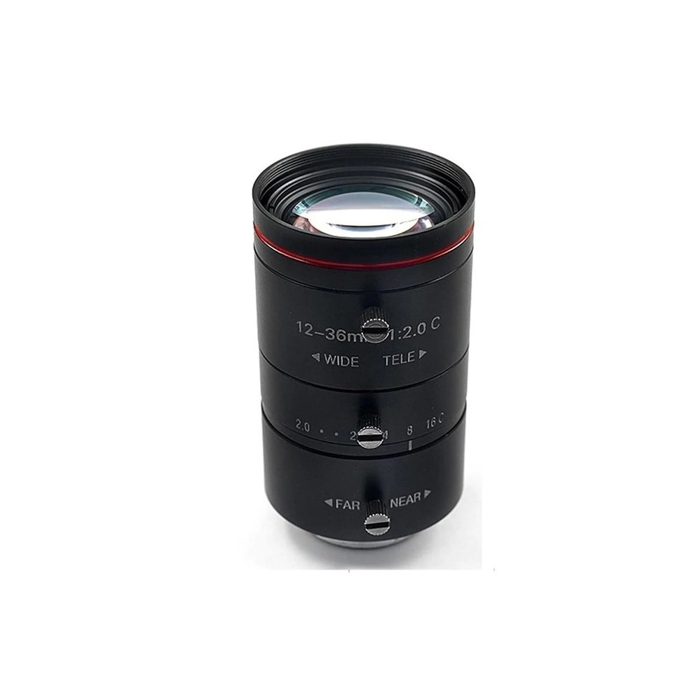 wangzhch 3MP CCTV Lens 12-36mm Varifocal 1/1.8" C Mount F2.0 FA/Machine Vision Lenses HD Manual Iris