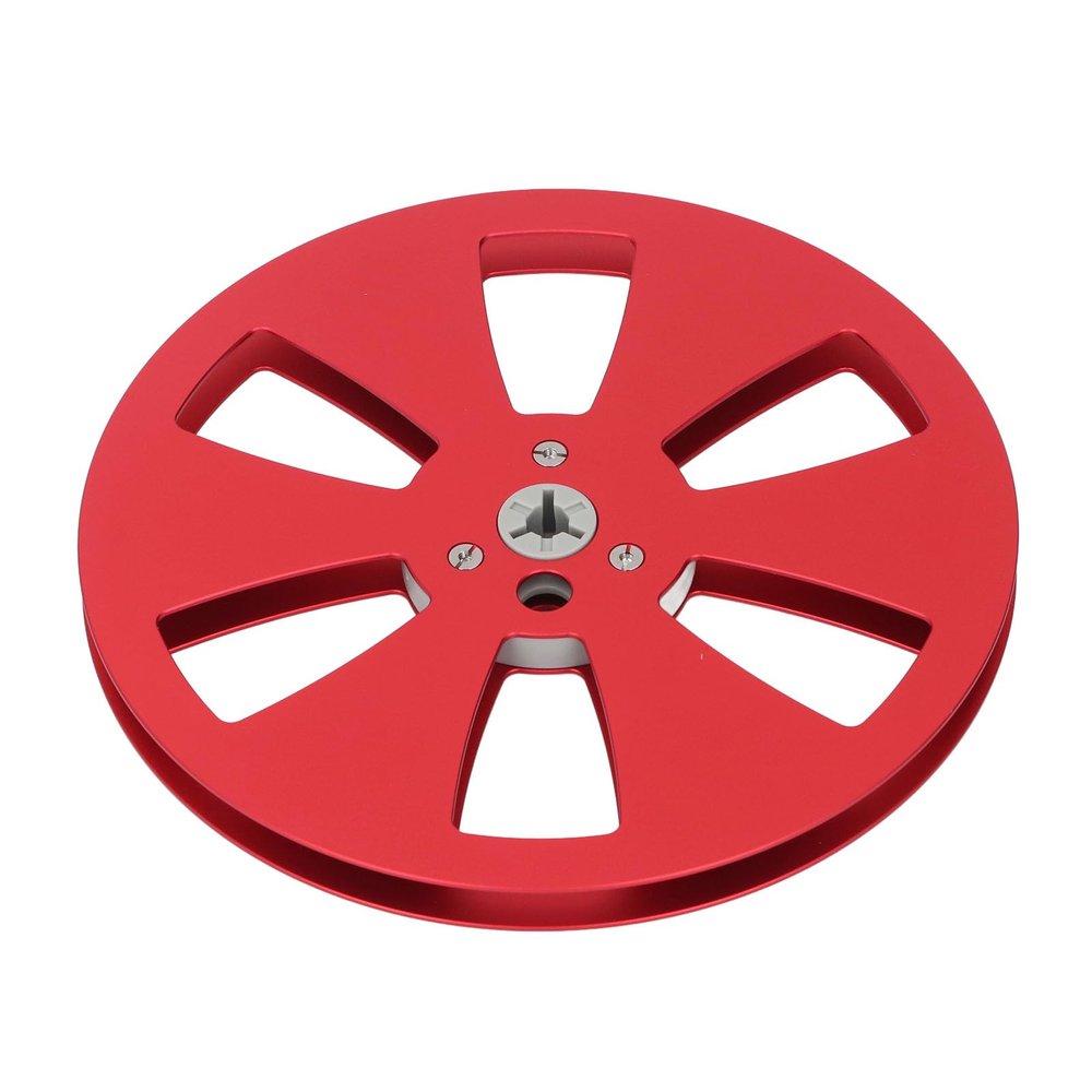 1/4 7 Inch Universal Empty Tape Reel, Aluminum Alloy Sound Deck Recording Takeup Reel, for Studer (Red)