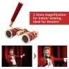 3X25 Opera Binocular Telescope for Theater Viewing, Portable Lightweight Design for Women, Girls, and Children, BK7 Optical Glass for Clear and Sharp Images (Red) view 3