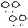 2 Pair Front and Rear 6.5" 6.75" Car Stereo Door Speaker Install Bracket Plates and Wire Harness -Made for Nissan: 2009-2014 Cube, 1995-2016 Maxima, 2007-2018 Rogue, 2007-2024 Versa + More Vehicles view 1