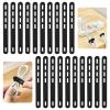 20 Pcs Black Silicone Cable Ties, Reusable Cable Straps Wire Organizer, Cable Management Cord Organizer for Fastening Earphone Phone Charger Home Office Desk Kitchen Appliances Cable Cords Wires view 1