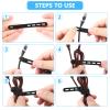 20 Pcs Black Silicone Cable Ties, Reusable Cable Straps Wire Organizer, Cable Management Cord Organizer for Fastening Earphone Phone Charger Home Office Desk Kitchen Appliances Cable Cords Wires view 3