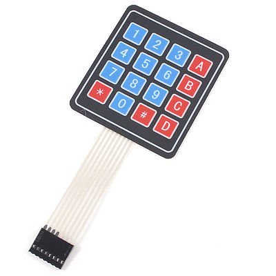 16 Keys 8 Pin Female Flex Flat Ribbon Cable Extended Membrane Switch Keyboard