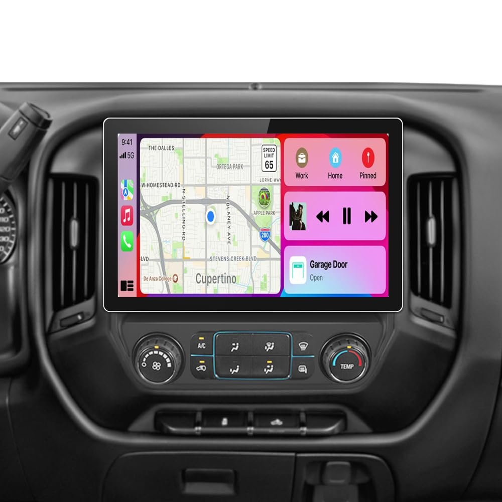 Junsun 13.1 inch [6G+128G] Car Radio Stereo for Chevy Silverado GMC Sierra 2014-2018 with GPS Wireless CarPlay Android Auto