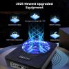 Znclces 2025 Upgraded 10" 1200W Slim Under Seat Powered Car Subwoofer, Car/Truck Sub Built in Amplifier for Outstanding Heat Dissipation, Powerful bass and Blue LED Ambient Light (Blue Light) view 3