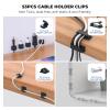 AORUICN Cable Management Organizer Kit, Desk Cable Organizer, Cable Management Under Desk, Wire Management and Cord Organizer for Home, Office, Standing Desk view 3