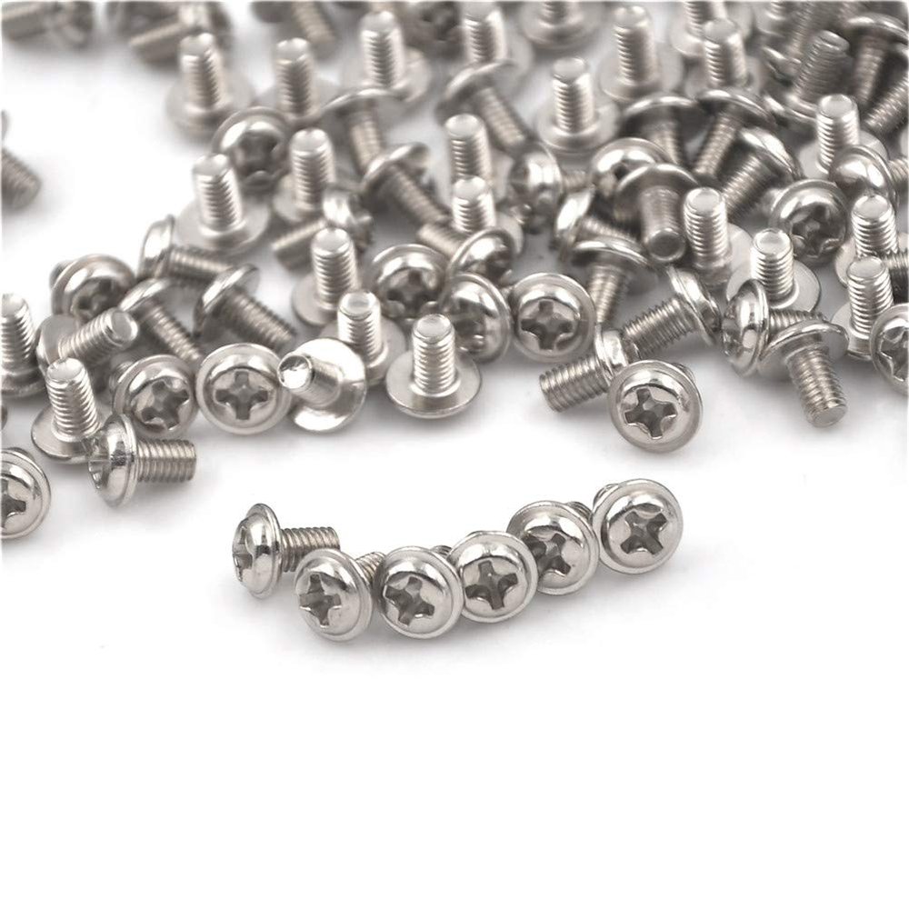 100Pcs M3X5 Screws 5mm PC Case Hard Drive Precision PSU 6/32" Hex Silver Screws For Computer Floppy DVD ROM Motherboard