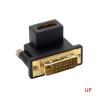 ACGTUY 90 Degree Angle DVI Male to HDMI-Compatible Female Adapter, Used Compatible with The Computer, HDTV. TV Industrial Machine and Graphics Card(Down) view 4