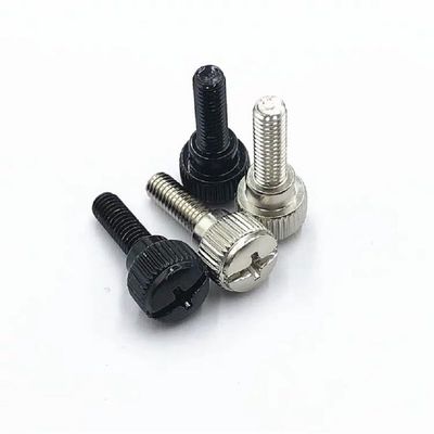 100PCS 6#-32 * 6 Thread Teeth Computer PC Case Cooling Fan Toolless Adjustment Screw Thumbscrews Thumb Screw M3.5 - (Size: 100PCS, Color: Black)