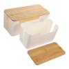 CAXUSD 2pcs Cord Organizer Storage Box Lid Stylish for Hides and Cords Easy to Clean and Use view 1