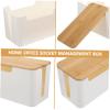 CAXUSD 2pcs Cord Organizer Storage Box Lid Stylish for Hides and Cords Easy to Clean and Use view 2