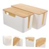 CAXUSD 2pcs Cord Organizer Storage Box Lid Stylish for Hides and Cords Easy to Clean and Use view 3