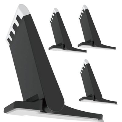 KICHOUSE 4pcs Laptop Stand Ergonomic Laptop Riser with Anti-Slip Design Foldable Portable Notebook Holder for Enhanced Airflow and Office Travel
