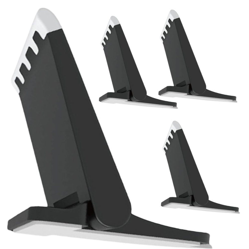 KICHOUSE 4pcs Laptop Stand Ergonomic Laptop Riser with Anti-Slip Design Foldable Portable Notebook Holder for Enhanced Airflow and Office Travel