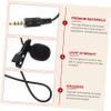 NULYLU 2pcs Lapel Microphone for Karaoke Wireless Streaming Phone Long Cable Interview Recording Supplies view 4