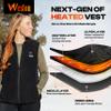 Weston Womens Heated Fleece Vest, 4 Heating Zones, 7.4V Power Output, view 3