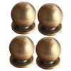 WOONEKY 4pcs Vintage Door Handle -Shaped Pulls for Cabinets and Retro Style Replacement Furniture Hardware for Closets and Bookcases Easy to Install view 1