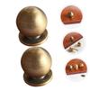 WOONEKY 4pcs Vintage Door Handle -Shaped Pulls for Cabinets and Retro Style Replacement Furniture Hardware for Closets and Bookcases Easy to Install view 4