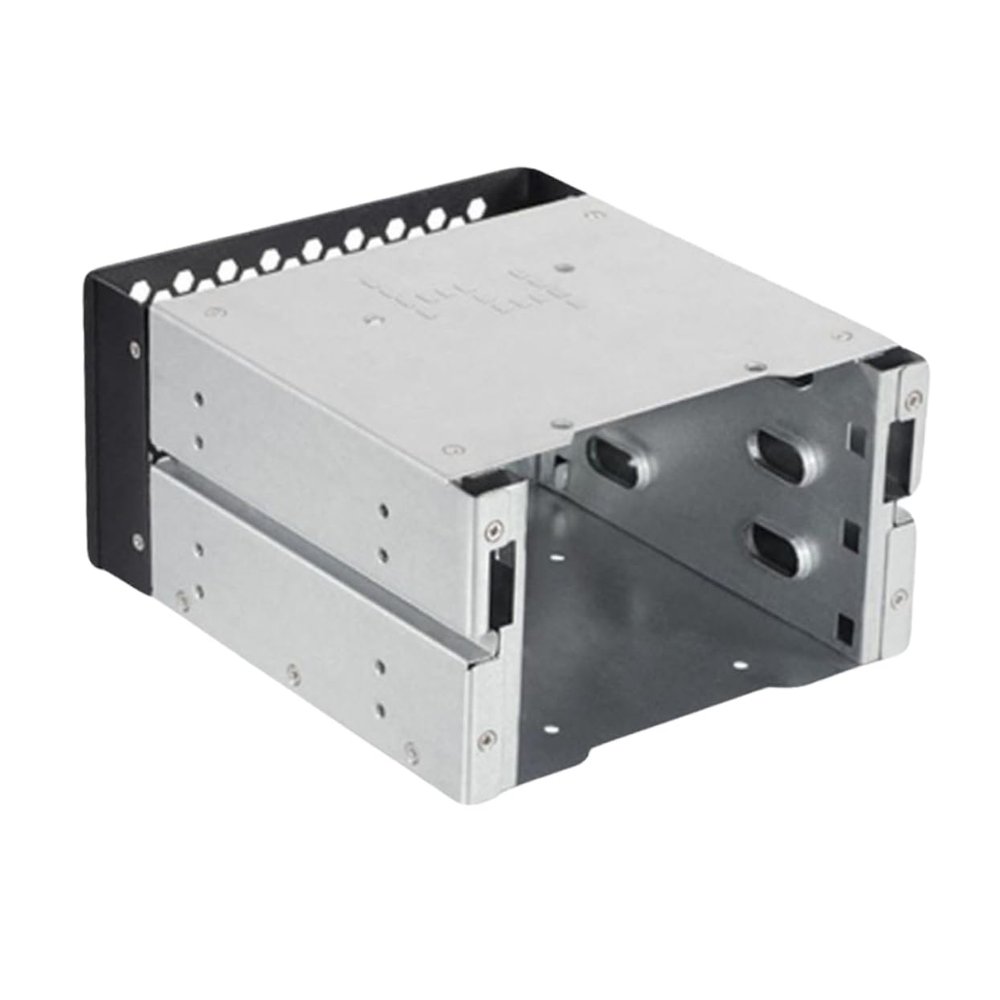 Yardenfun Aluminum Multi-Layer Hard Drive Cage Expansion Rack for SAS Drives Fits Dual Optical Bays Easy Installation Durable Storage for Computer Systems
