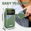 XHDATA D221 NOAA Weather Radio Portable AM FM Shortwave Radio Receiver, 2 AA Battery Operated, Transistor Radio with Excellent Reception for Emergency, Hurricane, Gift, Walking and Home (Green) view 3