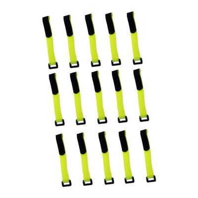 SECFOU 15pcs Hook and Tape Straps and Lightweight Bike Sticky Straps for Organizing Cables for Tidy Bike Wheel Binding