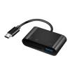 ACGTUY 3in1 Type-C m/ic-r/o Adapter TF CF SD Memory Card Reader USB-C OTG Writer Compact Flash(Black Micro) view 1