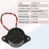 4PCS SFM-27-W Beep Tone Alarm Ringer, DC 3-24V 90dB Active Piezo Electronic Buzzer, Black Continuous Beep Speaker, Electronic Buzzer Alarm Sounder Sound Beep  view 3