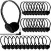 Cptoion 30 Pack Class Set Headphones for Kids,Classroom Headphones Bulk for Classroom School Students,Earphones Adjustable with 3.5 mm Jack for Youth Adults(Black) view 1