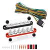 350A Bus Bar 12V Marine Power Distribution Block 6 x 3/8inch (M10)+25 Foot 4 Wire 4-Flat Trailer Light Wiring Harness Extension Kit view 1