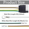 350A Bus Bar 12V Marine Power Distribution Block 6 x 3/8inch (M10)+25 Foot 4 Wire 4-Flat Trailer Light Wiring Harness Extension Kit view 2