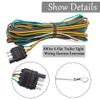 350A Bus Bar 12V Marine Power Distribution Block 6 x 3/8inch (M10)+25 Foot 4 Wire 4-Flat Trailer Light Wiring Harness Extension Kit view 3