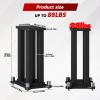 A Pair of Speaker Stands, Heavy Duty Speaker Stand Holds Bookshelf/Satellite/Large Speaker, Vibration-Absorbing MDF Design, 1.961.96in Metal Column Support,Holds 88lbs Speaker (Black, 60cm/23.6in) view 2