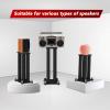 A Pair of Speaker Stands, Heavy Duty Speaker Stand Holds Bookshelf/Satellite/Large Speaker, Vibration-Absorbing MDF Design, 1.961.96in Metal Column Support,Holds 88lbs Speaker (Black, 60cm/23.6in) view 4