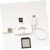 3 in 1 USB Type-C Card Adapter for Micro Cards, White view 2