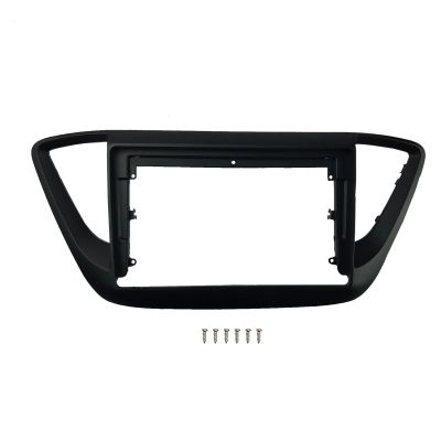GRASKY 2 Din Radio Panel Compatible with Hyundai Accent Verna 2018+ 9 INCH Car Audio Installation Frame GPS Navigation Fascia Dash Mount Kit Bezel