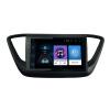 GRASKY 2 Din Radio Panel Compatible with Hyundai Accent Verna 2018+ 9 INCH Car Audio Installation Frame GPS Navigation Fascia Dash Mount Kit Bezel view 4