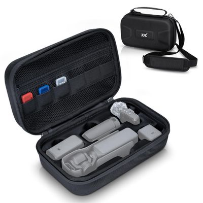 Kiorafoto Hard Shell OSMO Pocket 3 Case,Portable EVA Protect Bag With 53.54" Long Strap & 3 MicroSD Card Cases for Xtra Muse DJI OSMO Creator Combo,Waterproof Accessories for Travel(NOT Fits Pocket4)