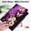 for iPad Pro 11 Inch Case 2024 5th Generation (M4),Slim Lightweight Smart Shell Stand Cover with Auto Wake/Sleep for iPad Pro 11 Inch Case 2024 M4(Model: A2836/A2837/A3006),Purple Flowers view 3