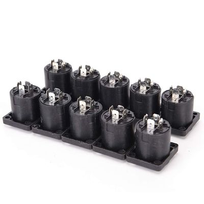 QERPON 4 Pin Female Socket Connector Loudspeaker Amplifier Power Amplifier for for Head Small Squa