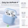 DaQin Compatible with AirPods 4 Case, Soft Silicone Full Protective Case Cover with Keychain, Compatible with AirPods 4th Generation, Sky Blue view 2