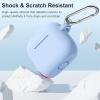 DaQin Compatible with AirPods 4 Case, Soft Silicone Full Protective Case Cover with Keychain, Compatible with AirPods 4th Generation, Sky Blue view 3