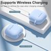 DaQin Compatible with AirPods 4 Case, Soft Silicone Full Protective Case Cover with Keychain, Compatible with AirPods 4th Generation, Sky Blue view 4